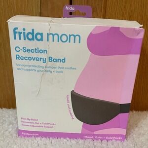 Frida Mom C-Section Recovery Band with Hot and Cold Gel Packs Gray
